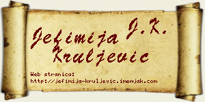 Jefimija Kruljević vizit kartica